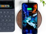 smartphone on wireless charging case at 83 percent charge