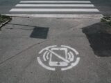 gray pedestrian lane